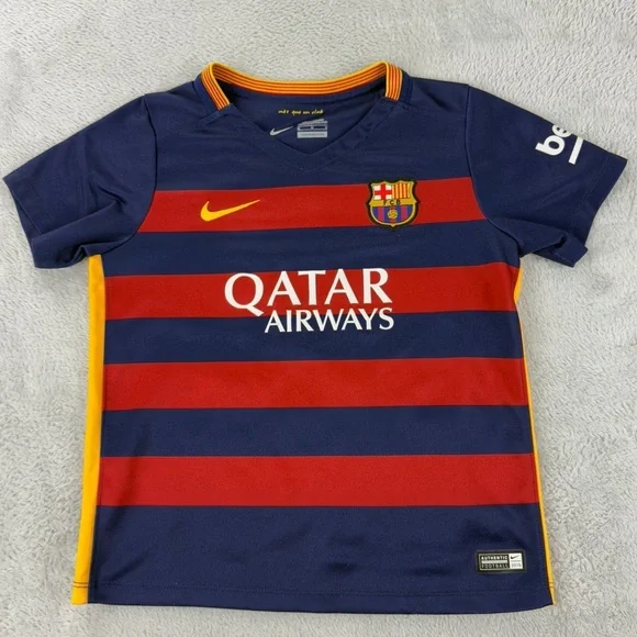 Nike Dri-Fit FC Barcelona Jersey Messi #10 Youth Small - Picture 1 of 11